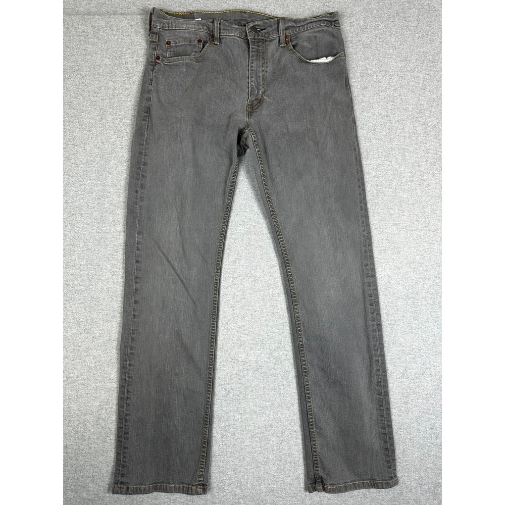 Levis 559 Jeans Mens 34x34 Relaxed Straight Gray Denim Stretch Pants